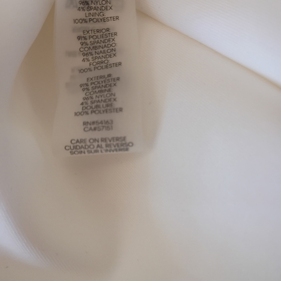 Calvin Klein Winter White Long Sleeve Dress Size 4 Petite - Picture 5 of 5